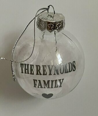 Personalised Christmas Bauble Label