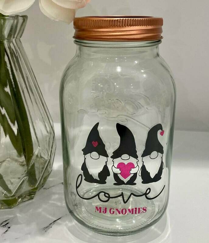 Love My Gnomies Valentines Vinyl Label