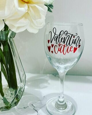 Valentine Cutie Glass Vinyl Label/Decal Valentines