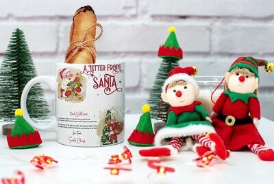 Personalised Letter from Santa Christmas Mug complete with a personalised Letter from Santa