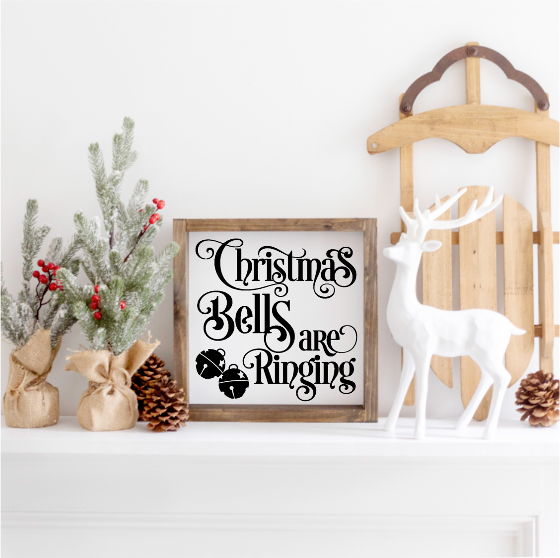 Christmas Bells are Ringing Farmhouse Sign