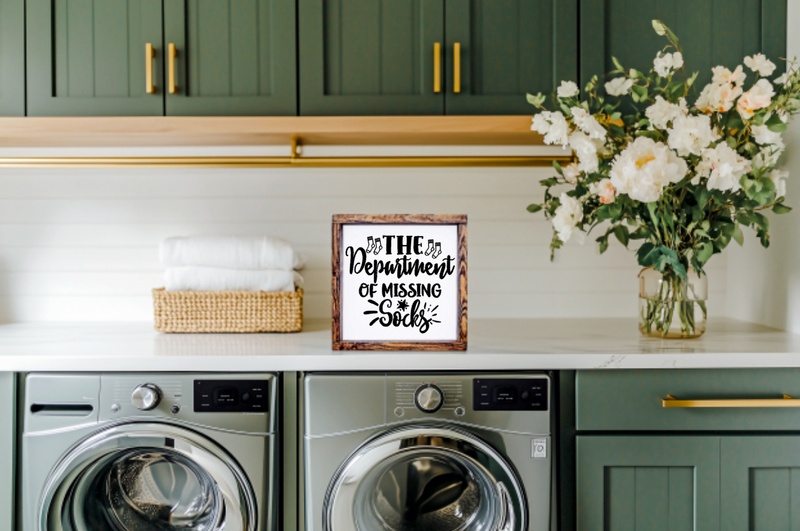 The Department of missing socks Farmhouse Sign