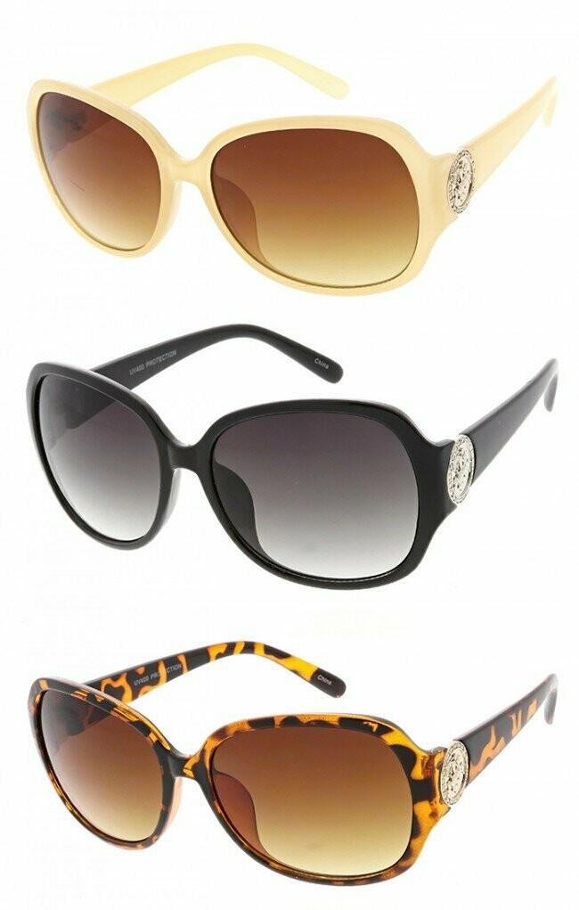 Vivant Luxury Womens Fashion Round Metal Sunglasses