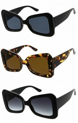 Chunky Neutral Colored Frame Angular Sunglasses