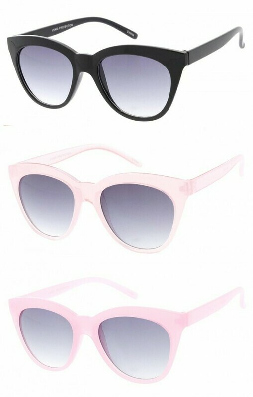 Kids Oversize Neutral Lens Girls Cat Eye  Sunglasses 46mm