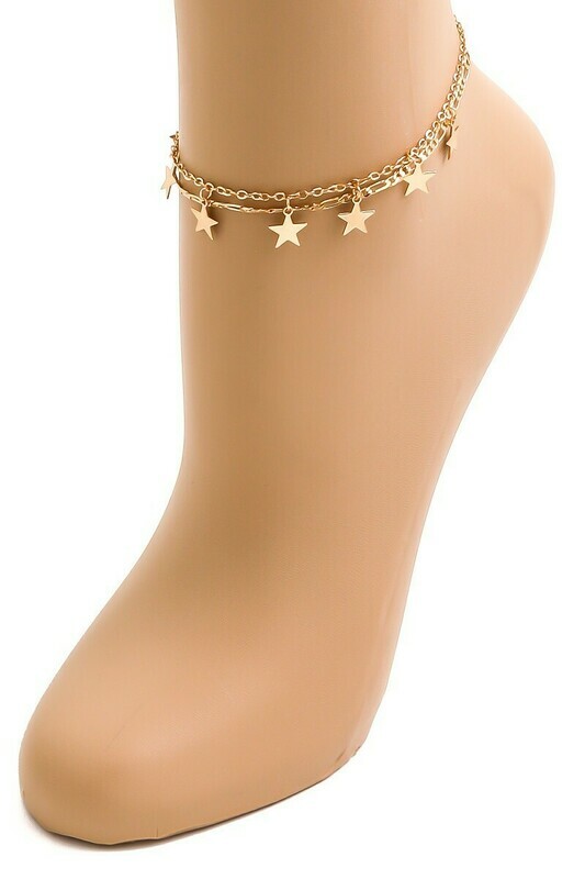 Star Double Chain Anklet