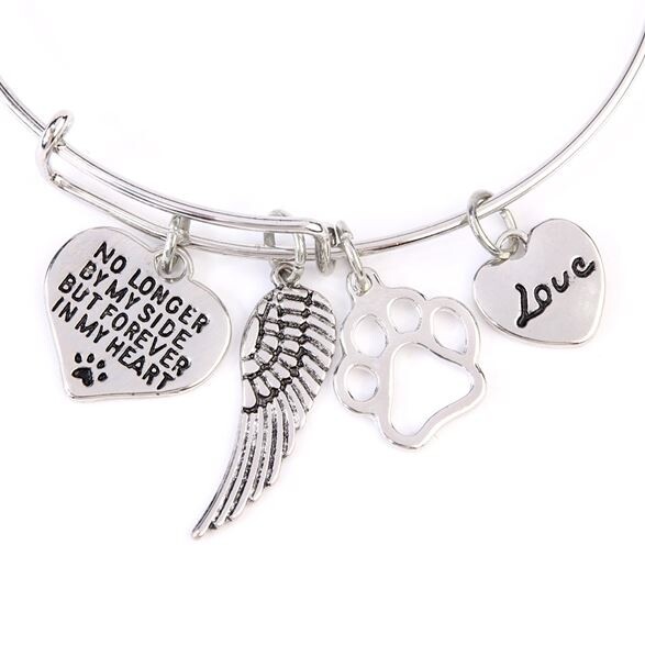 Forever In My Heart Charm Bangle Bracelet