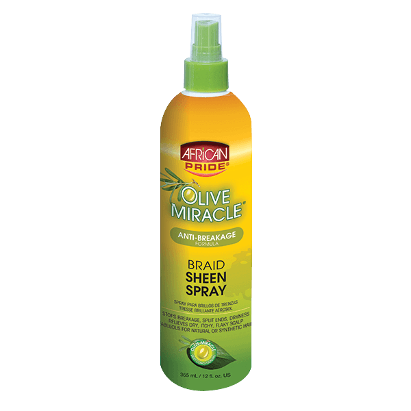 African Pride Braid Sheen Spray Olive