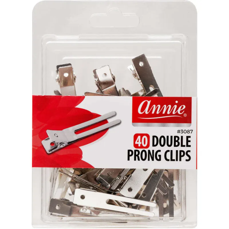 Annie 40 Double Prong Clips