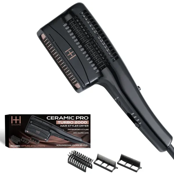 Hot &amp; Hotter Ceramic Pro Turbo Hair Styler Dryer