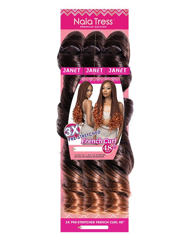 Janet 3x Pre-Stretched French Curl 48&quot;