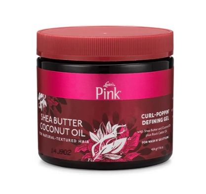 Luster&#39;s Pink Shea Butter Coconut Oil Curl-Poppin Defining Gel
