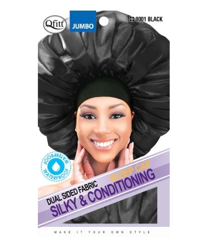 Qfitt Jumbo Dual Sided Fabric Silky &amp; Conditioning Sleep Cap