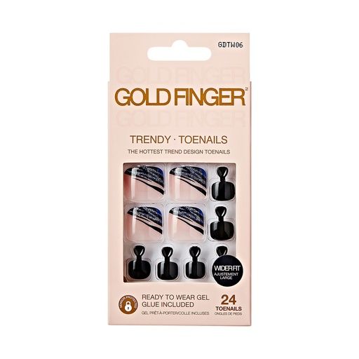 Gold Finger Toenails