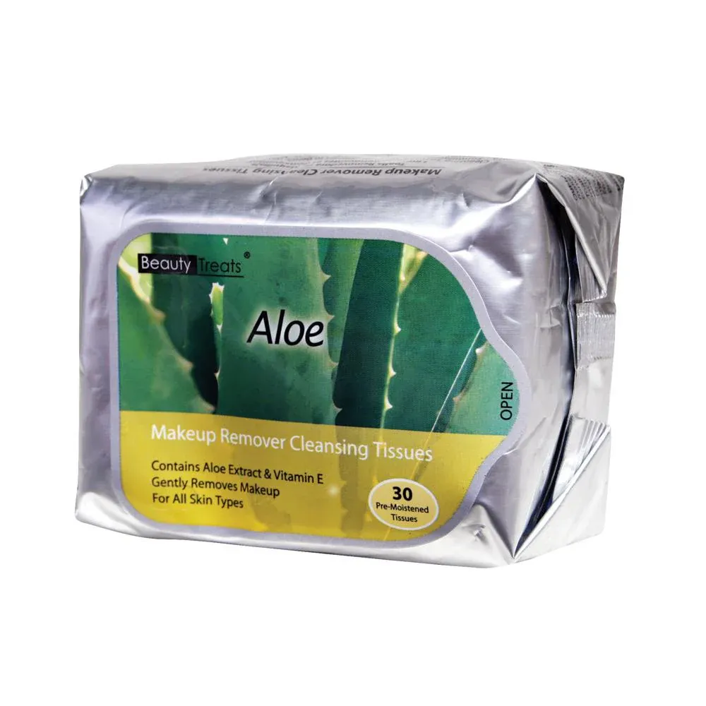 Beauty Treats Aloe Makeup Remover Cleansing Tissues