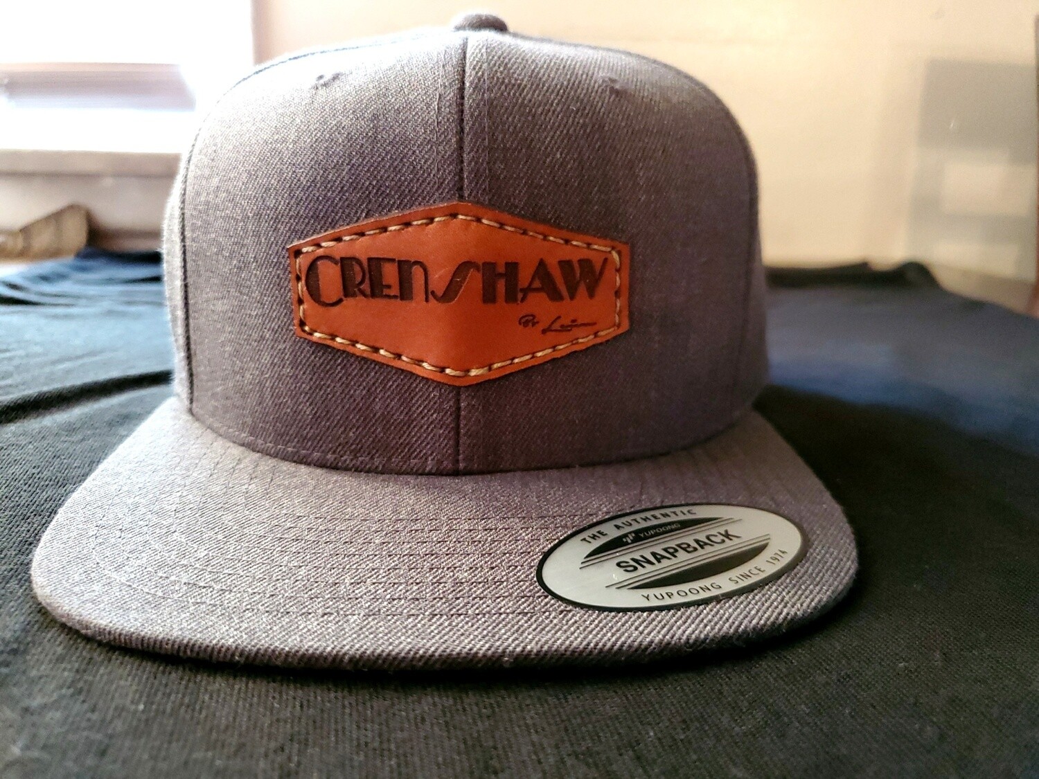 Leather Patch Hat - Dark Grey