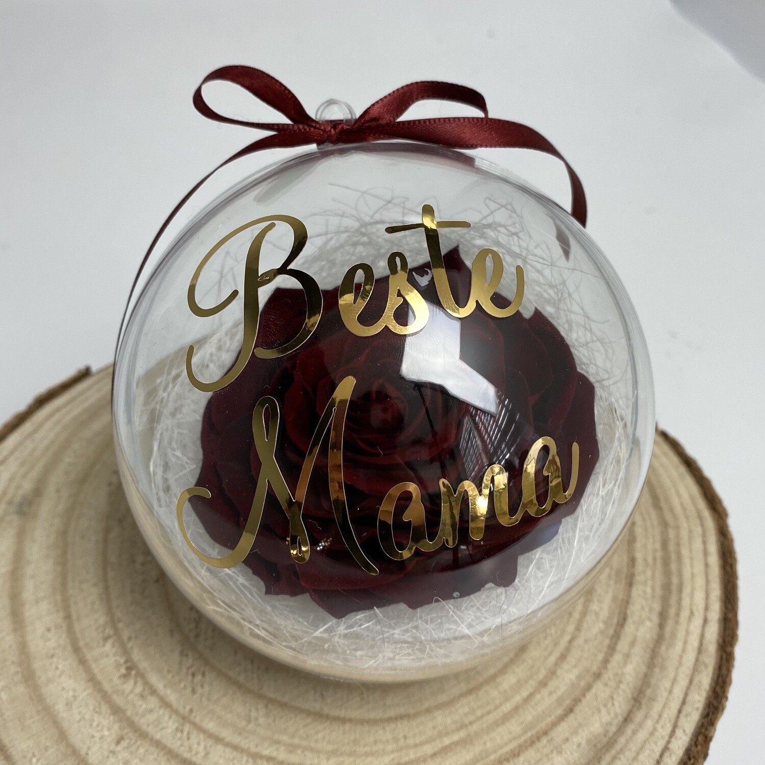 XXL Rosen Kugel Dunkelrot