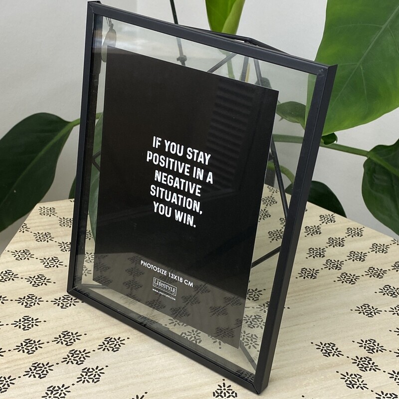 Glas Bilderrahmen / Schwarz