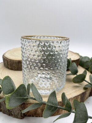 Teelichthalter mit Goldrand