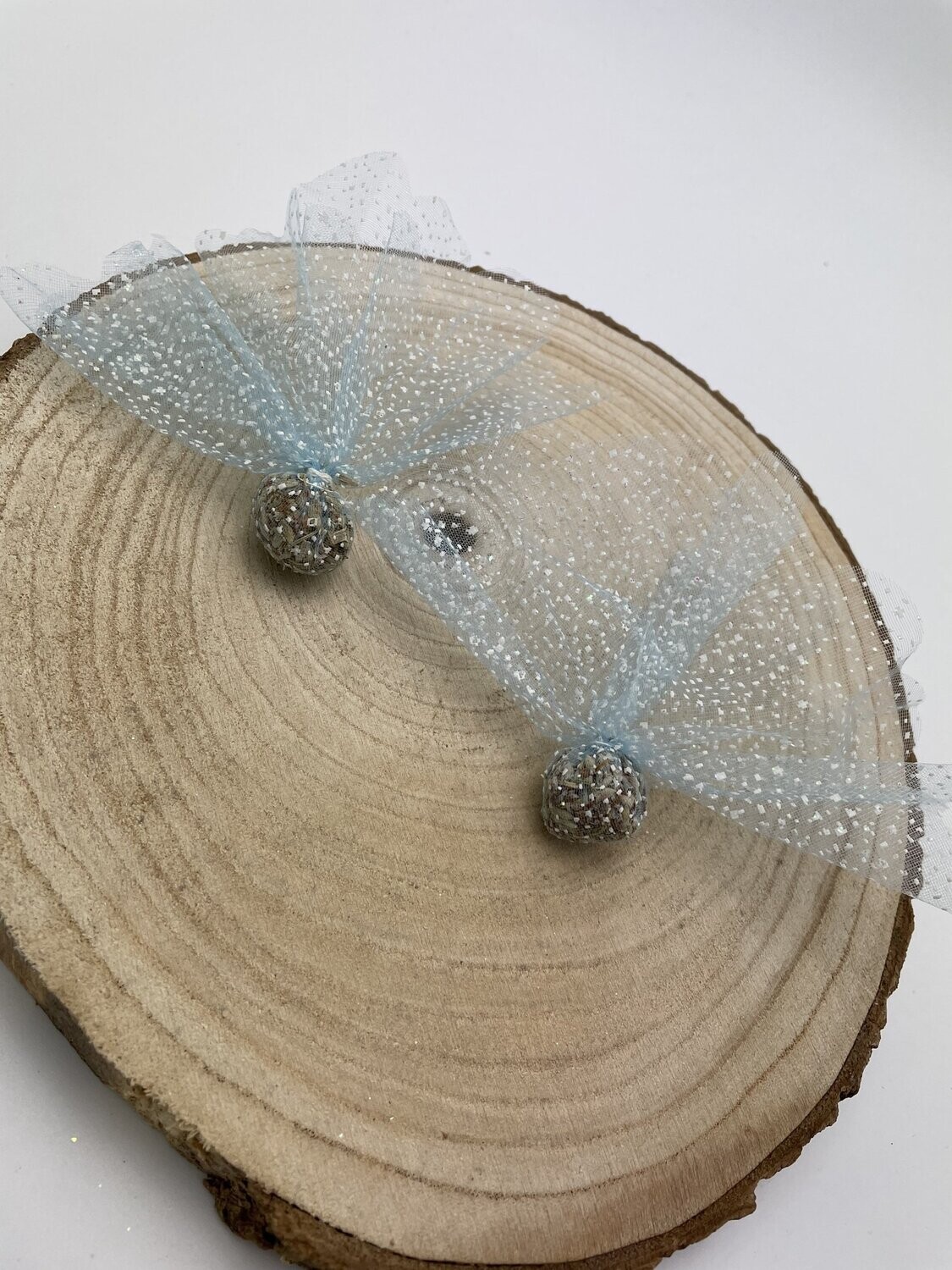 Deko Tül mit Lavendel (BabyBlau)