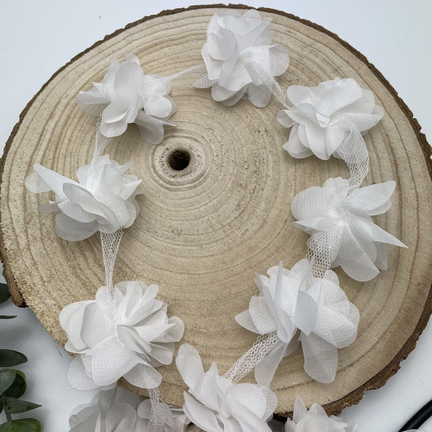 Laserschnitt Blumen 10 stück (Weiss)