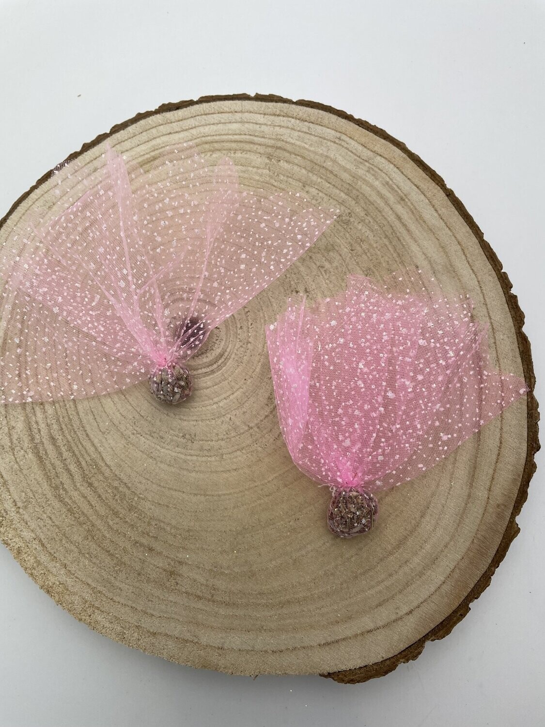 Deko Tül mit Lavendel (Rosa)