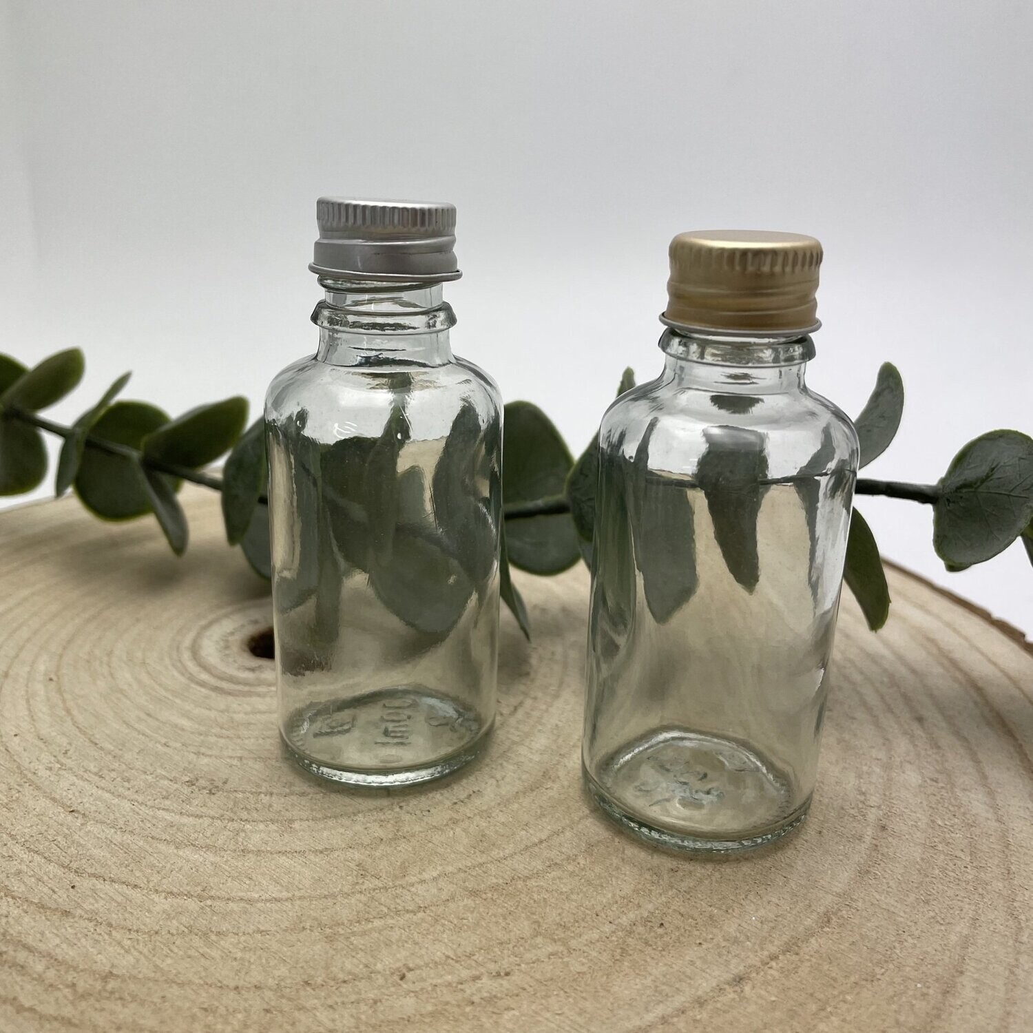 Glasflasche Mini (Silber)