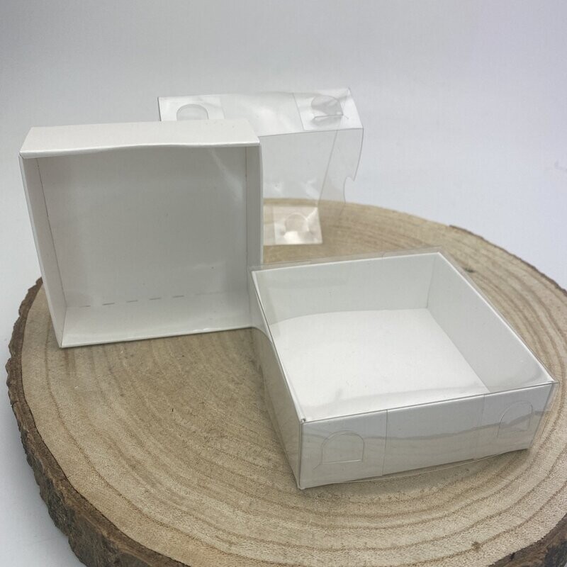 Geschenkboxen Kraftboxen Weiss, PVC Boxen,  (5er Pakete)
