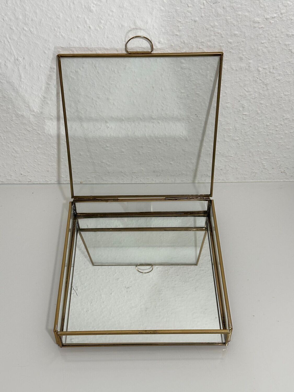Glas Box, Schmuck Box, Alt  Gold