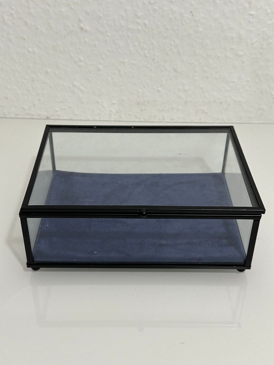 Glasbox mit Samt