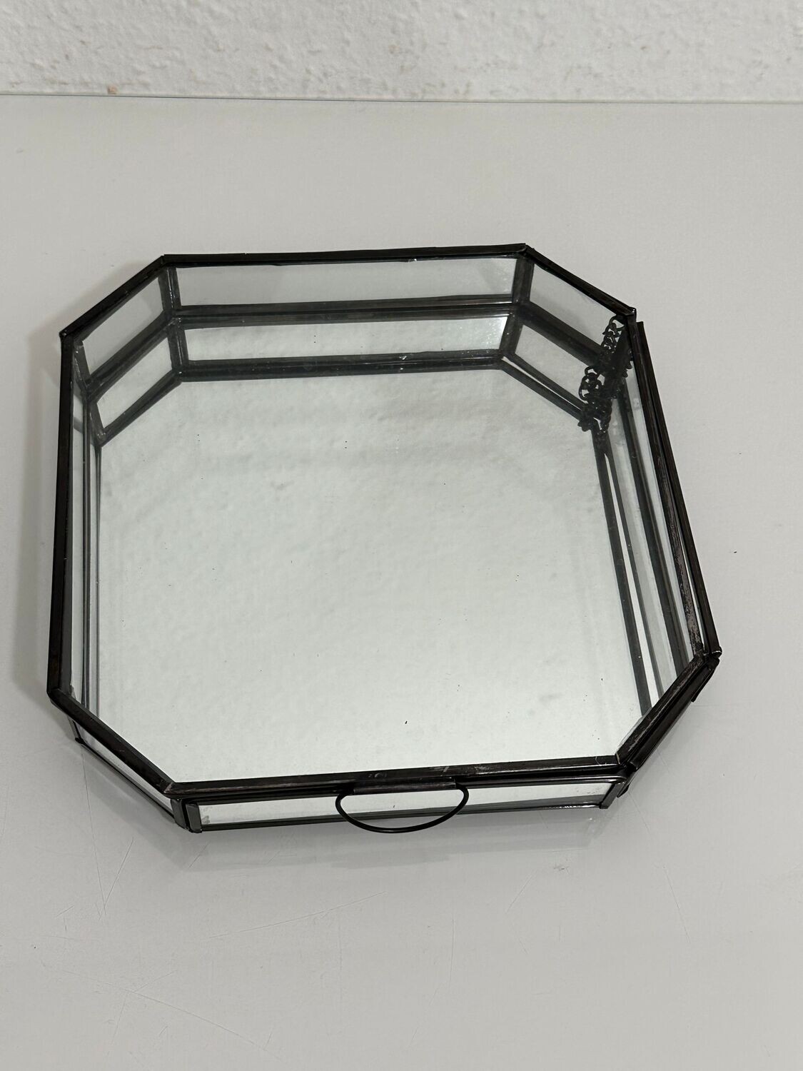 Glasbox, Spiegelbox, 8Eckig ( Schwarz)