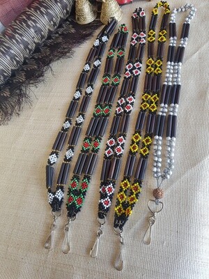 ID holder. BEADED BAMBOO/ BOSOK