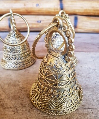 Souvenir. T&#39;BOLI BRASS BELL. 4.5 inches tall