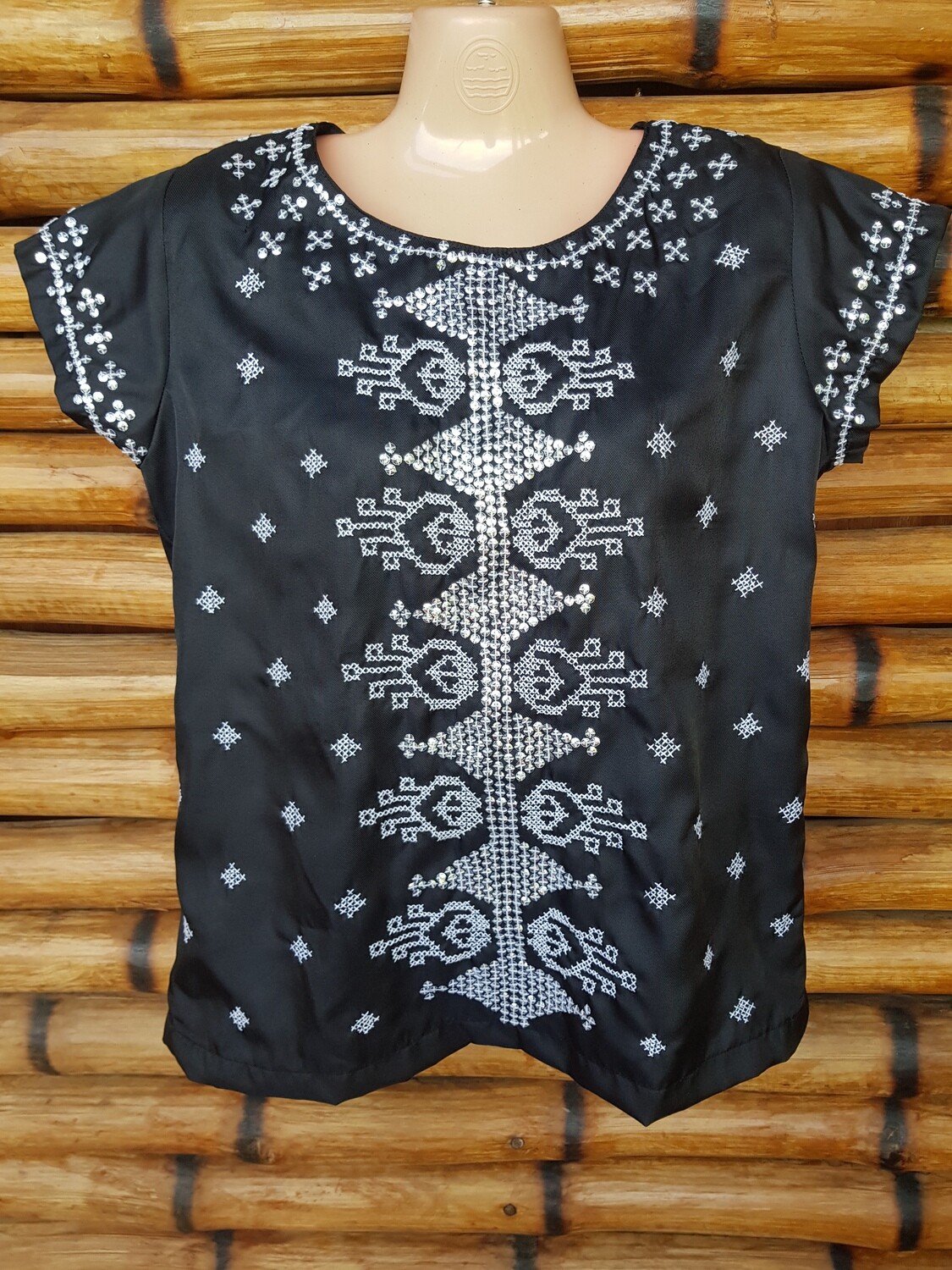 Blouse. CUSTOM B&#39;LAAN HAND- BEADED and EMBROIDERED BLOUSE