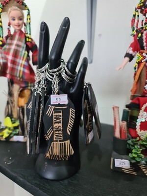 Souvenir. WOODEN FISH KEY CHAIN