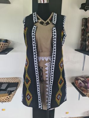 Abaya. CUSTOM TBOLI HAND- BEADED and EMBROIDERED ABAYA
