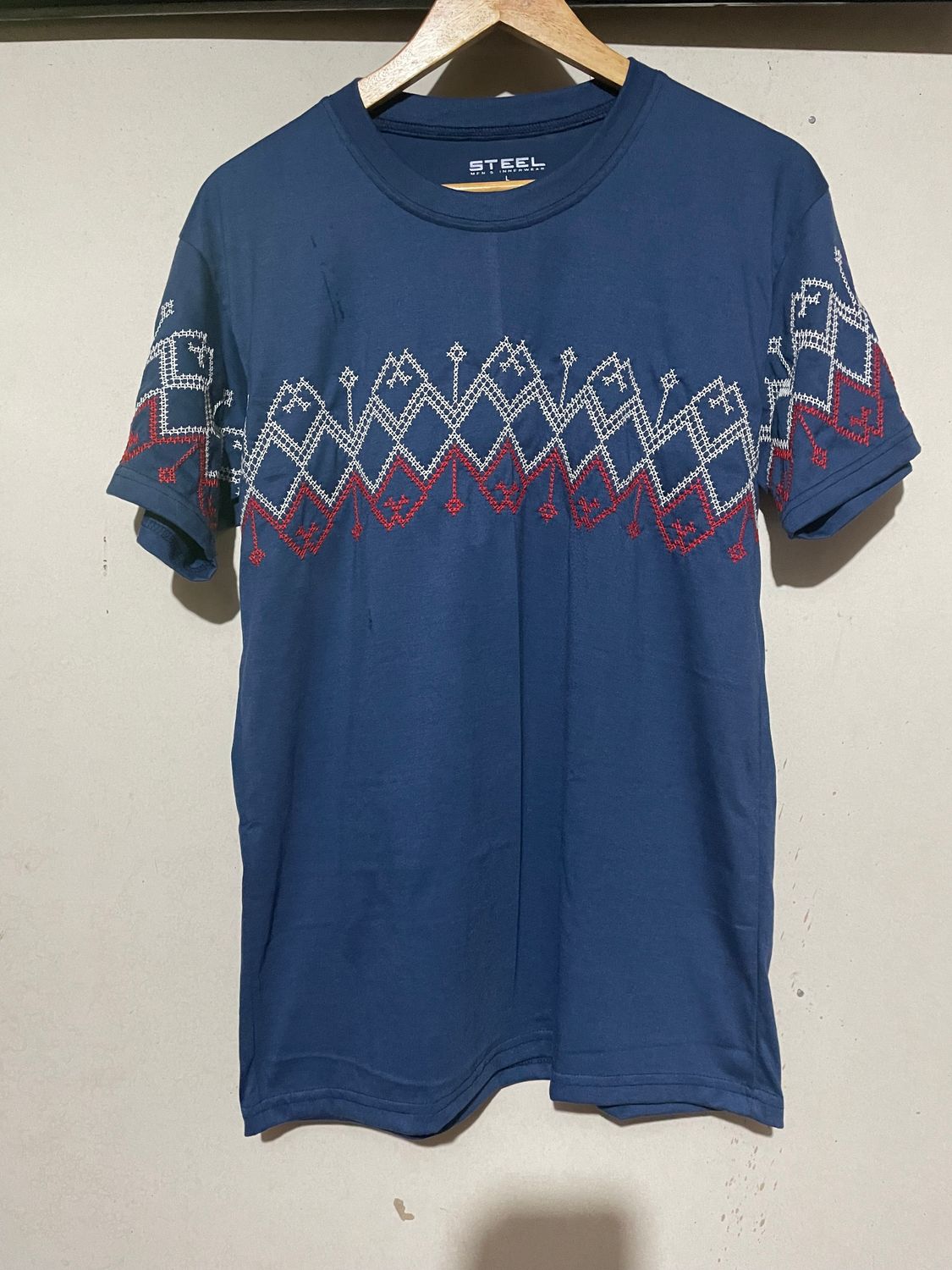T-shirt. CUSTOM TBOLI HAND- EMBROIDERED T-SHIRT