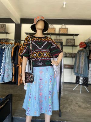 Skirt.  T&#39;BOLI HAND- EMBROIDERED SKIRT