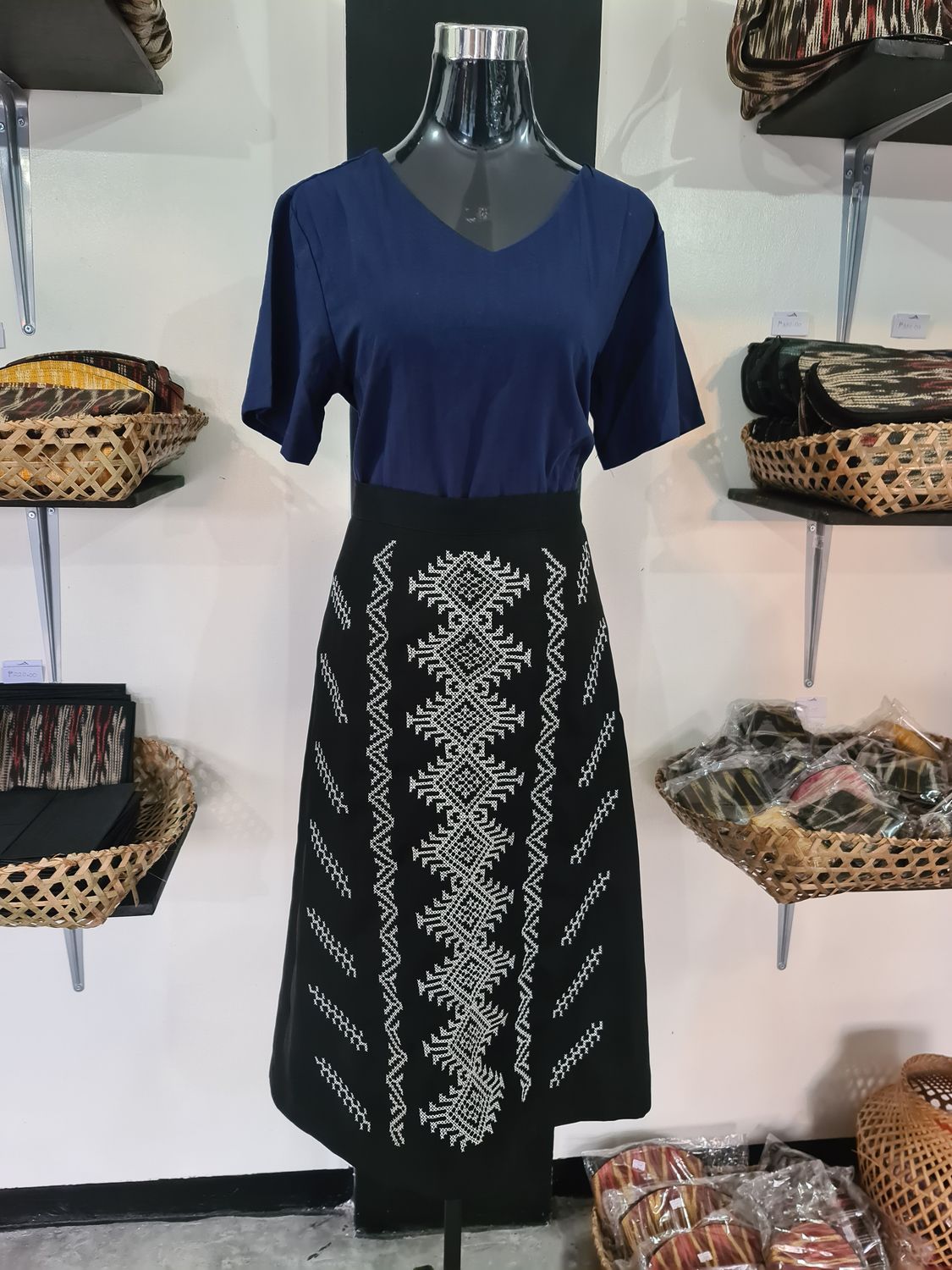 Skirt.  T&#39;BOLI HAND- EMBROIDERED SKIRT
