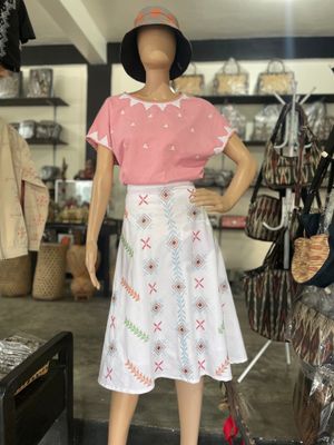 Skirt.  T&#39;BOLI HAND- EMBROIDERED SKIRT