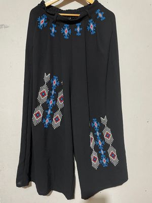 Pants. TBOLI BEADED/ EMBROIDERED SQUARE PANTS