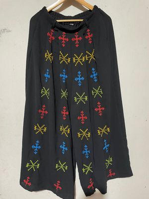 Pants. TBOLI EMBROIDERED SQUARE PANTS