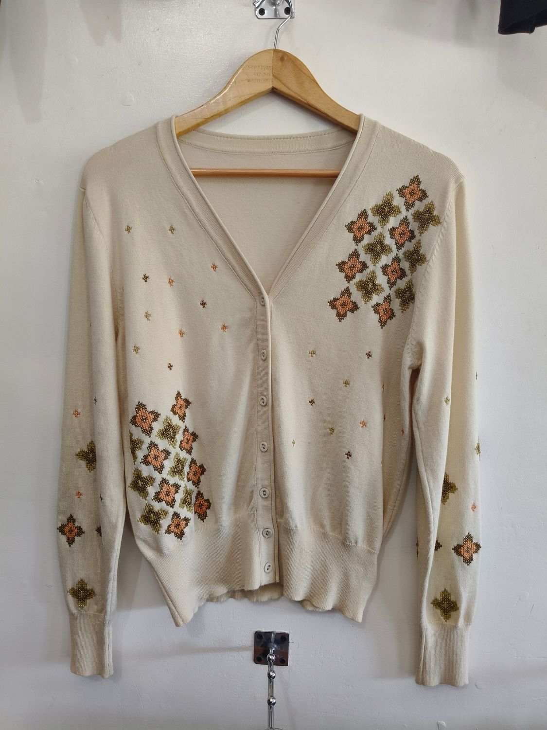 Jacket. CUSTOM TBOLI HAND-EMBROIDERED SWEATER