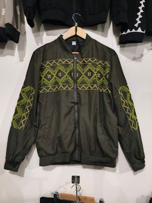 Jacket. TBOLI HAND-EMBROIDERED BOMBER JACKET
