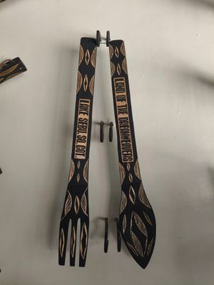 Token. Wooden Spoon and Fork House Decor