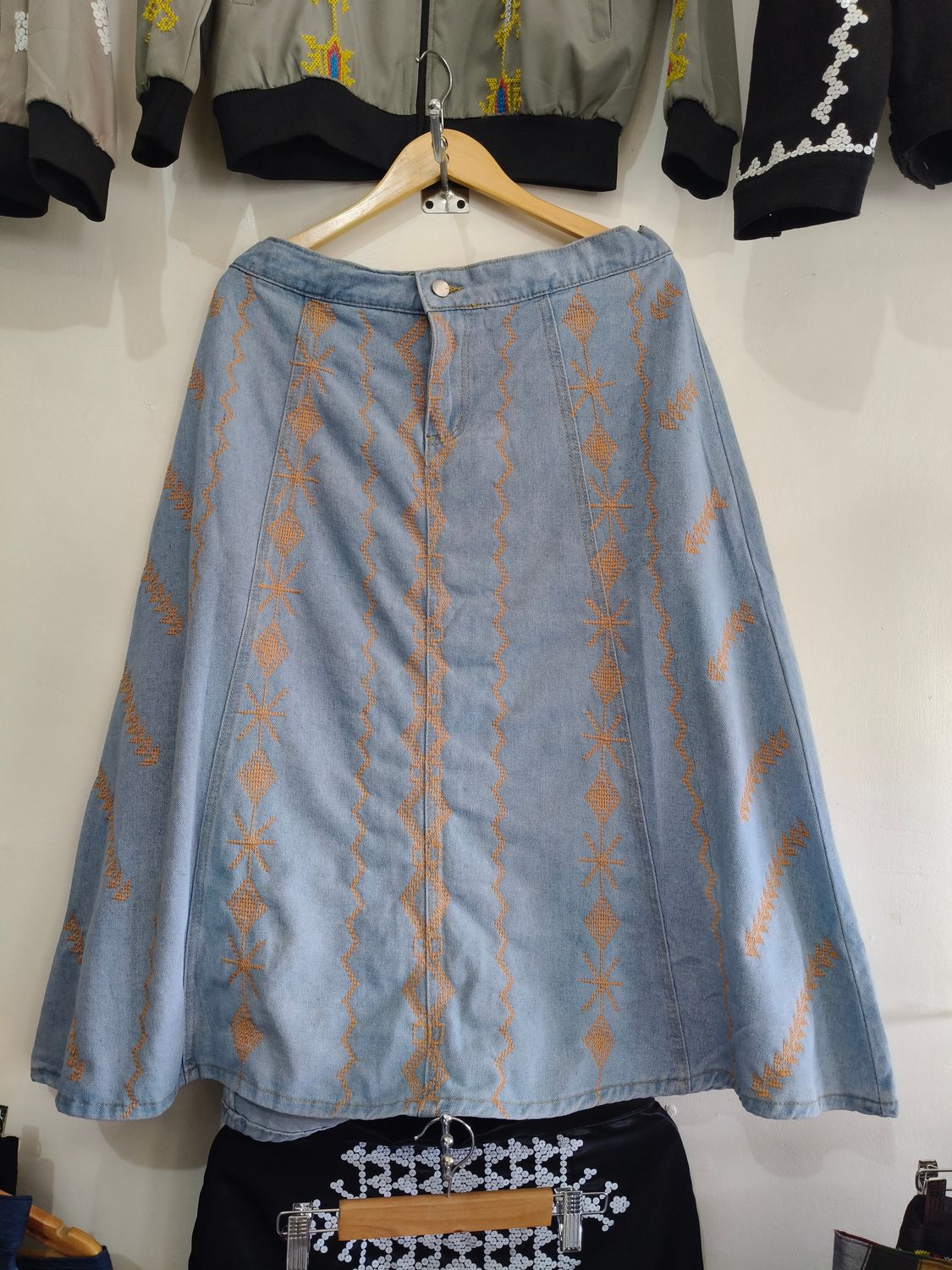 Skirt.  T&#39;BOLI HAND- EMBROIDERED SKIRT