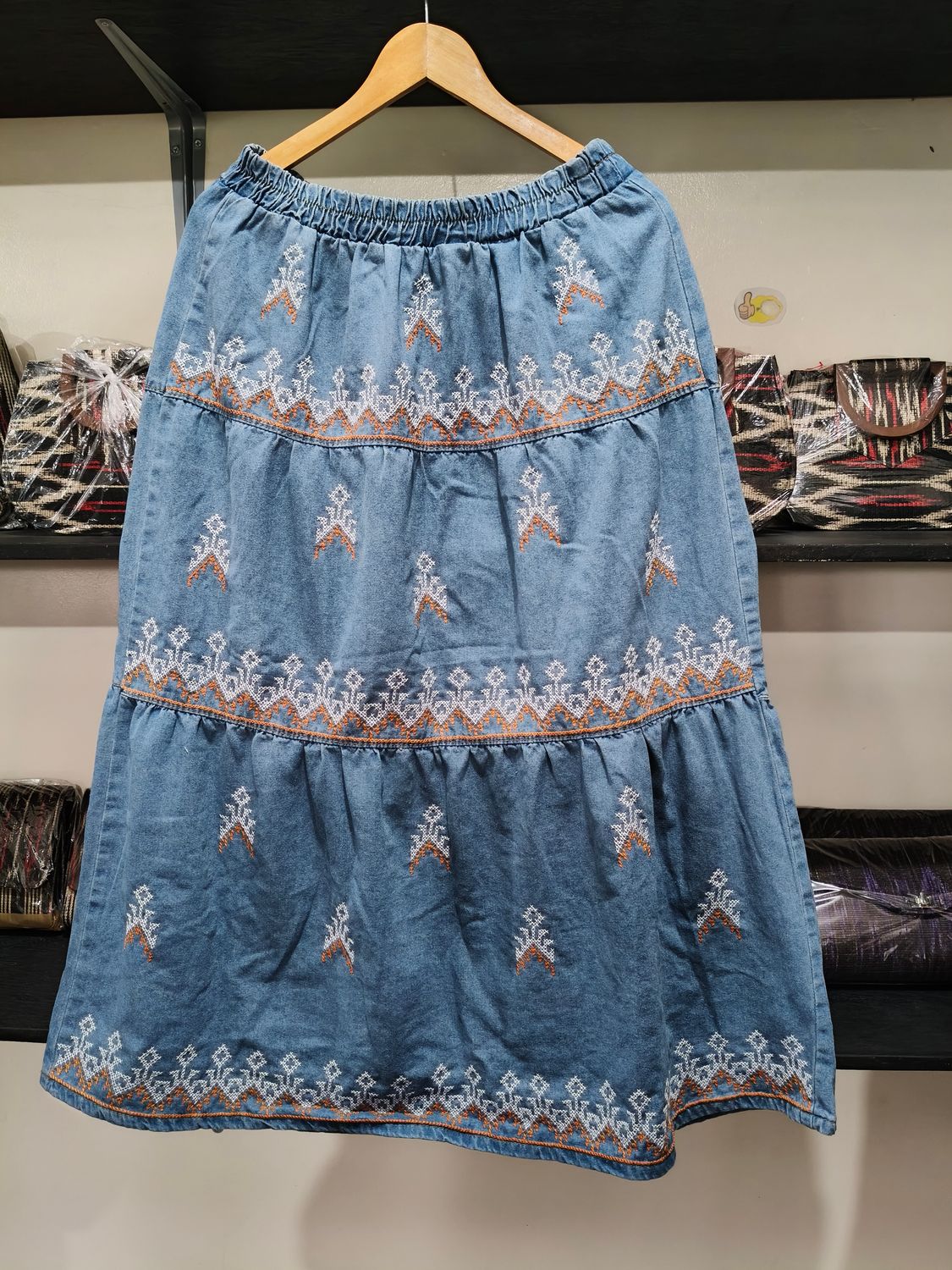Skirt.  T&#39;BOLI HAND- EMBROIDERED SKIRT