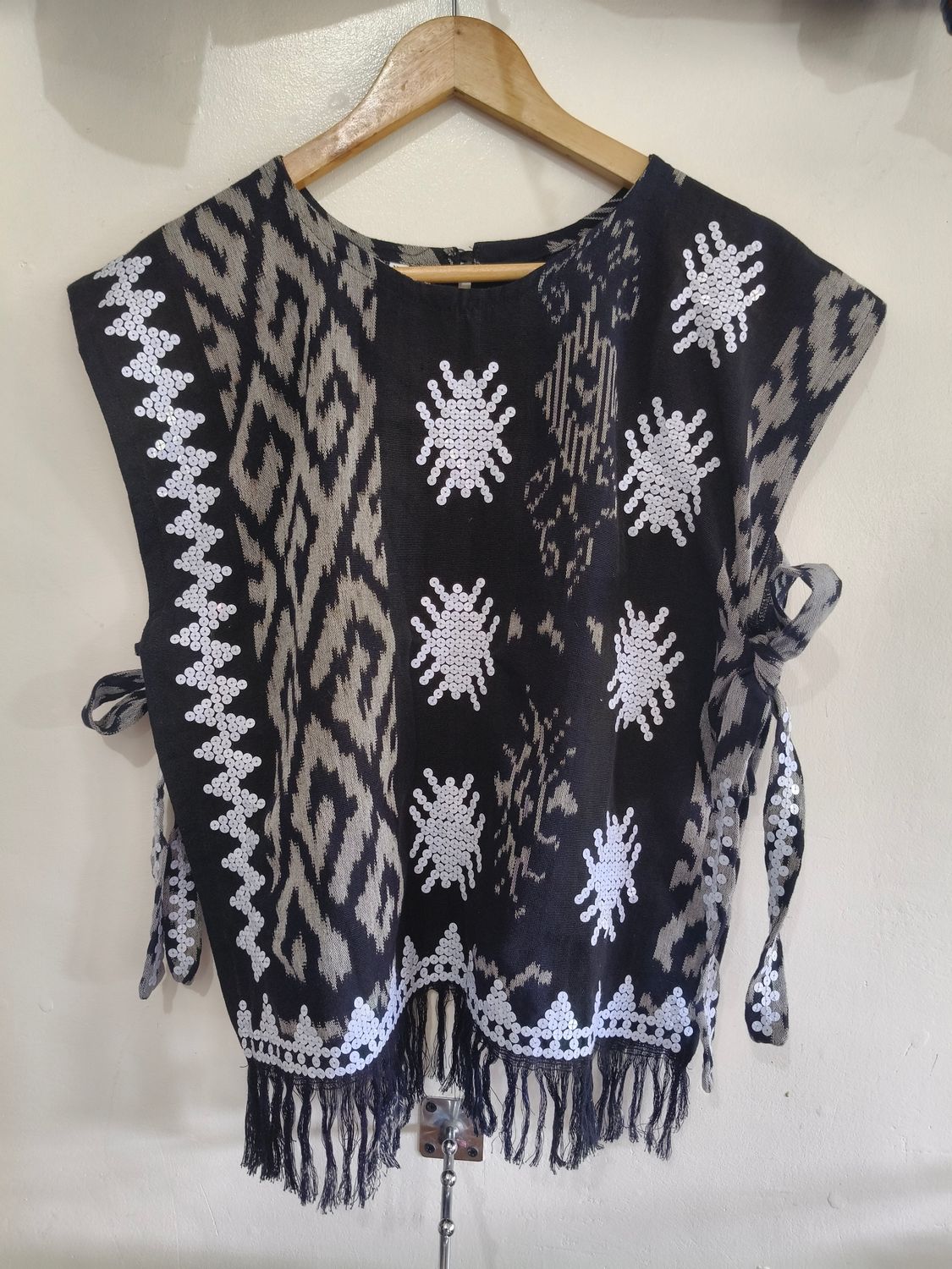Blouse. TBOLI HAND-BEADED TOP