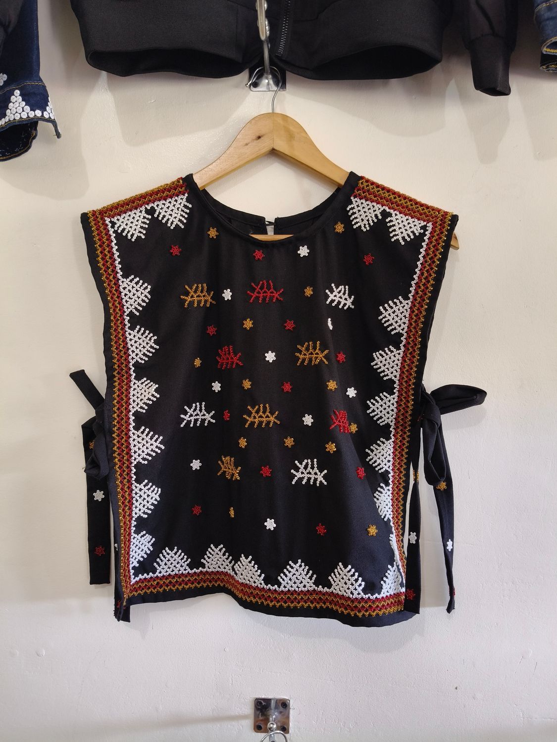 Blouse. TBOLI HAND-BEADED TOP