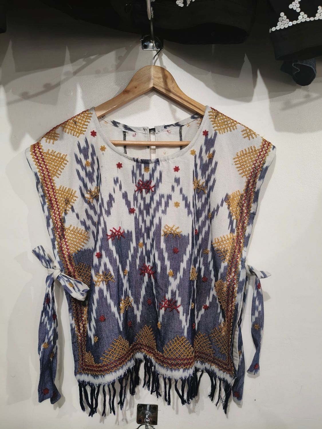Blouse. TBOLI HAND-BEADED TOP